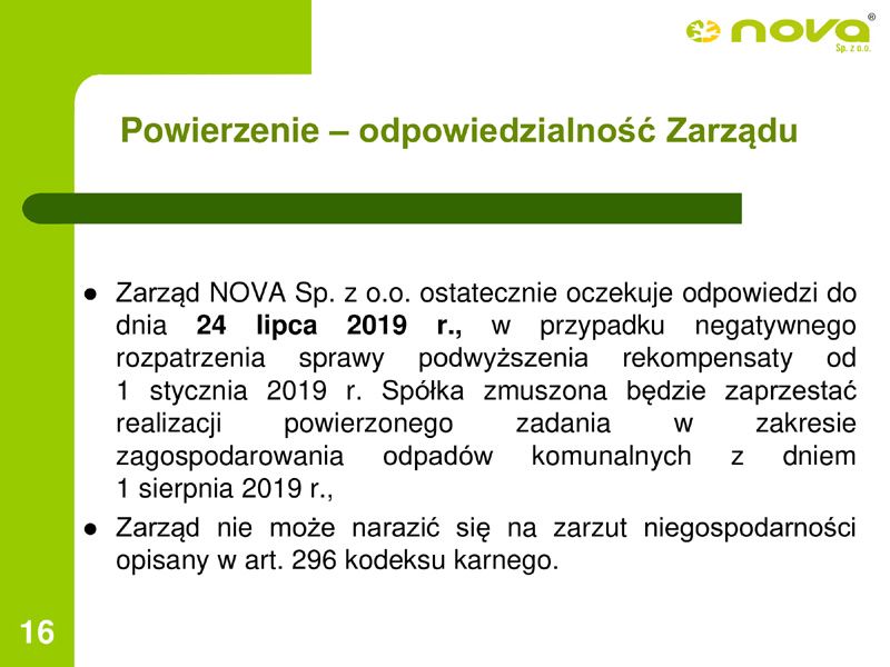 NOVA Sp. z o.o. – prezentacja lipiec 2019 r.-16